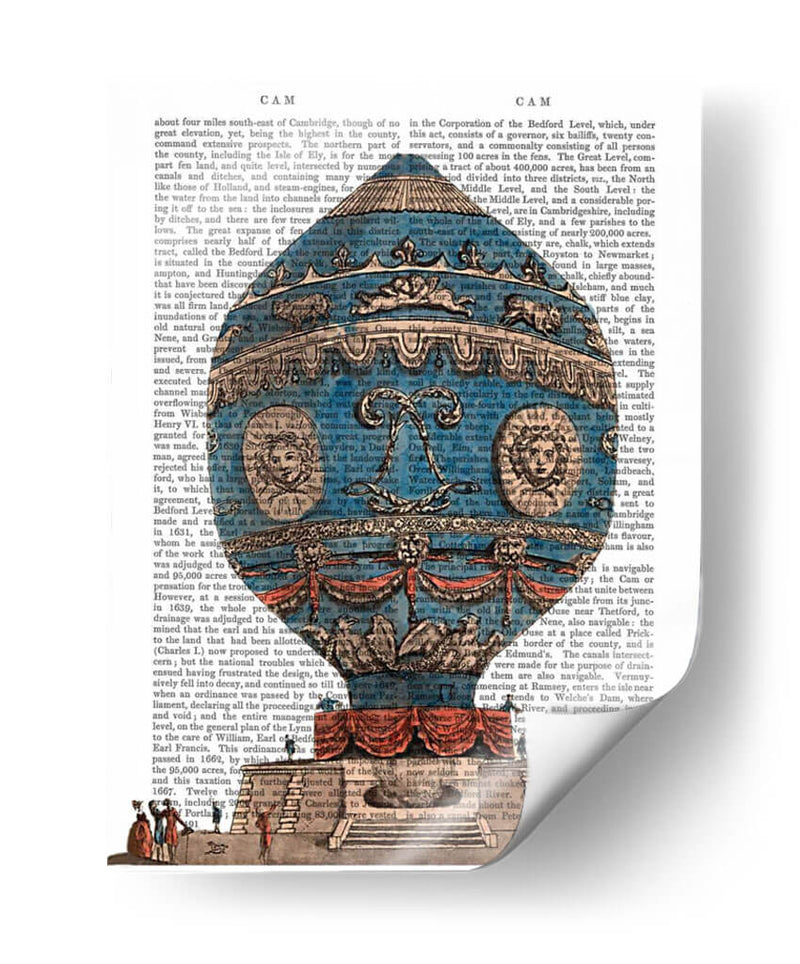 Montgolfier Aeroostatique Globo De Aire Caliente - Fab Funky | Cuadro decorativo de Canvas Lab