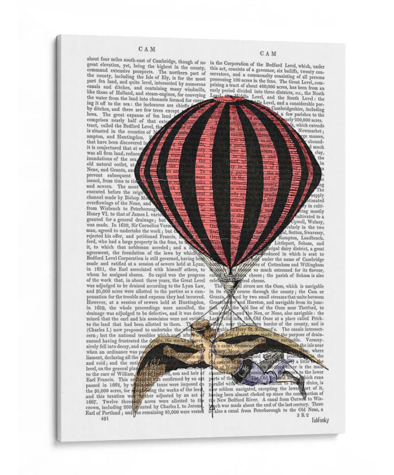 Máquina De Vuelo Vintage - Fab Funky | Cuadro decorativo de Canvas Lab