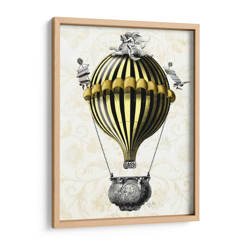 Globo Barroco Negro Amarillo - Fab Funky | Cuadro decorativo de Canvas Lab