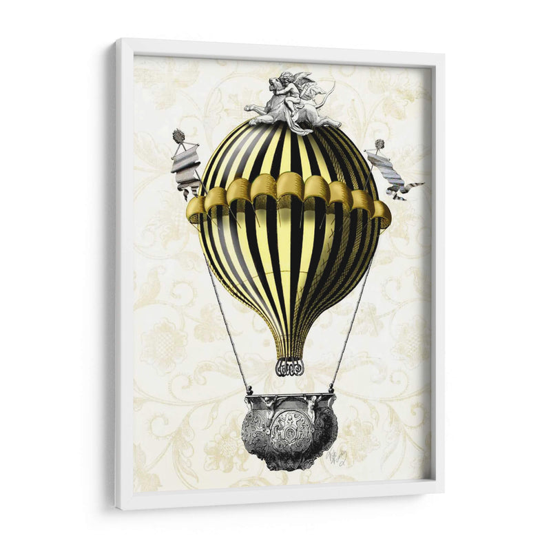 Globo Barroco Negro Amarillo - Fab Funky | Cuadro decorativo de Canvas Lab