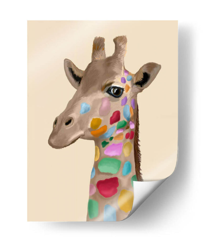 Jirafa Multicolor - Fab Funky | Cuadro decorativo de Canvas Lab