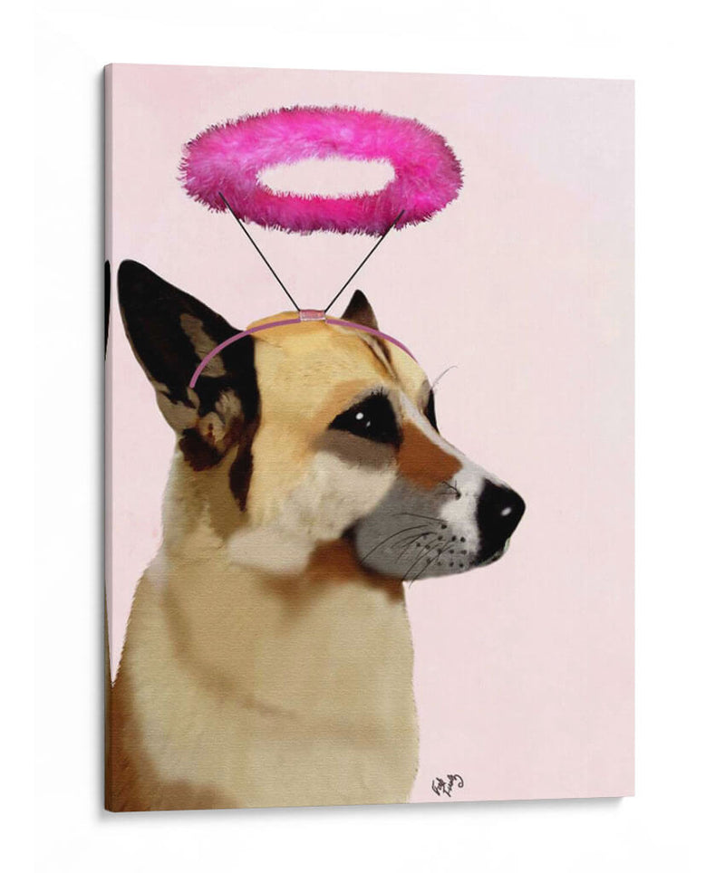 Perro Con Halo Rosa - Fab Funky | Cuadro decorativo de Canvas Lab