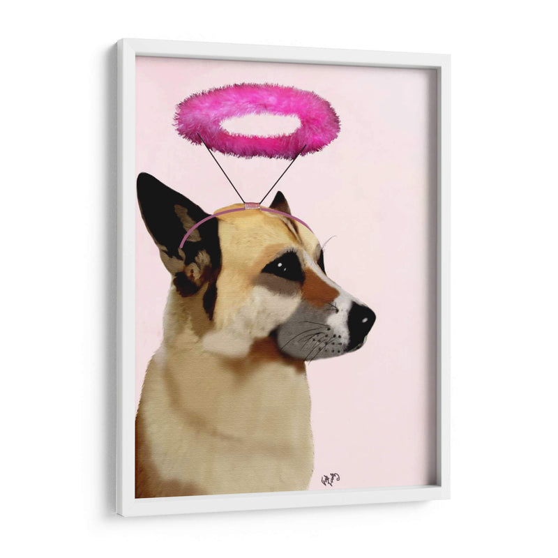 Perro Con Halo Rosa - Fab Funky | Cuadro decorativo de Canvas Lab