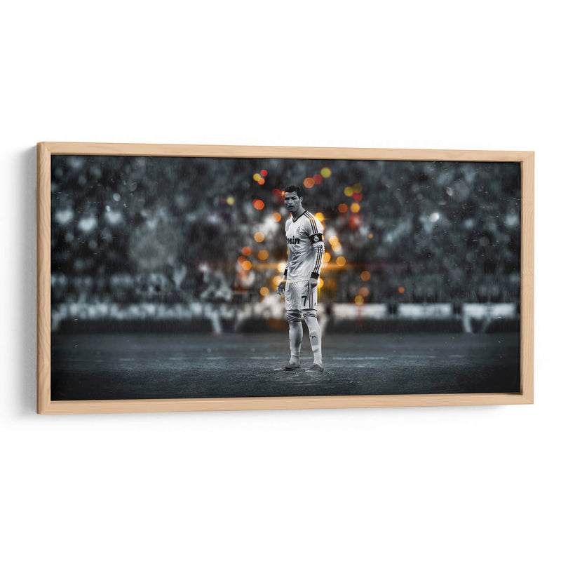 Cristiano Ronaldo en blanco y negro | Cuadro decorativo de Canvas Lab