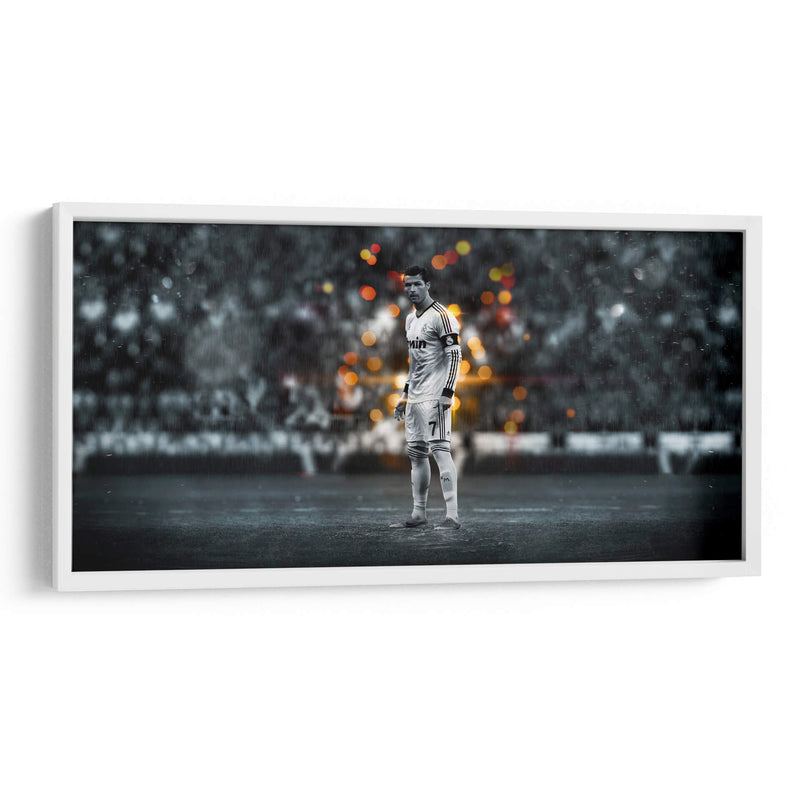 Cristiano Ronaldo en blanco y negro | Cuadro decorativo de Canvas Lab