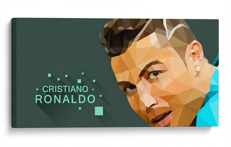 Geometric Cristiano Ronaldo | Cuadro decorativo de Canvas Lab