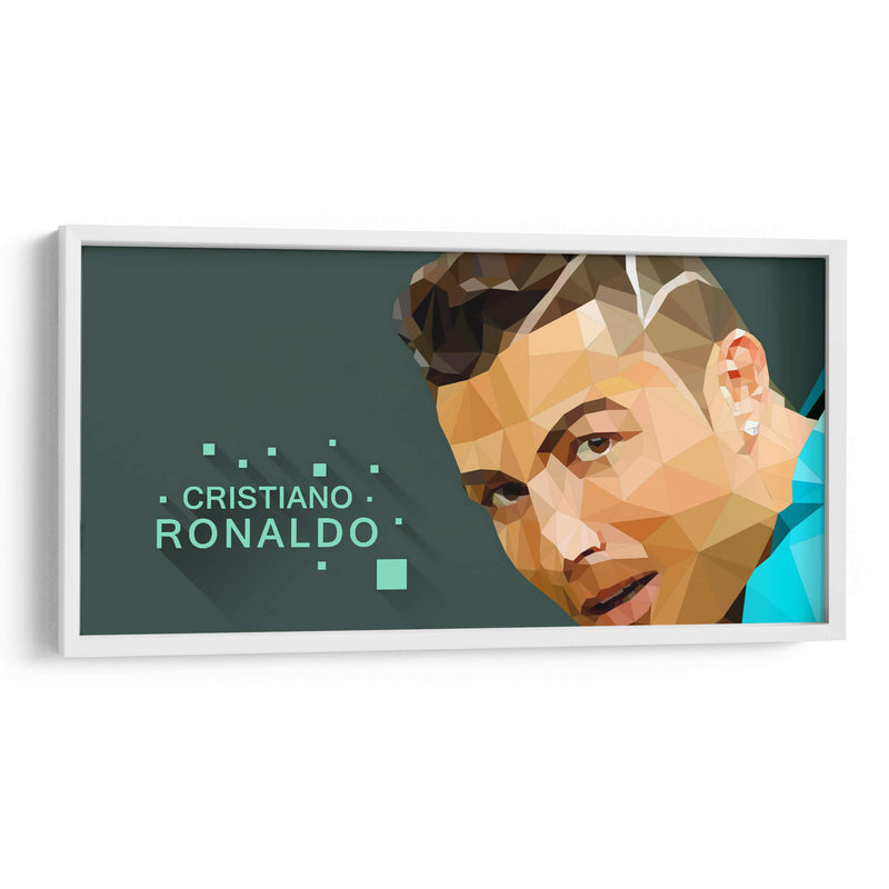 Geometric Cristiano Ronaldo | Cuadro decorativo de Canvas Lab