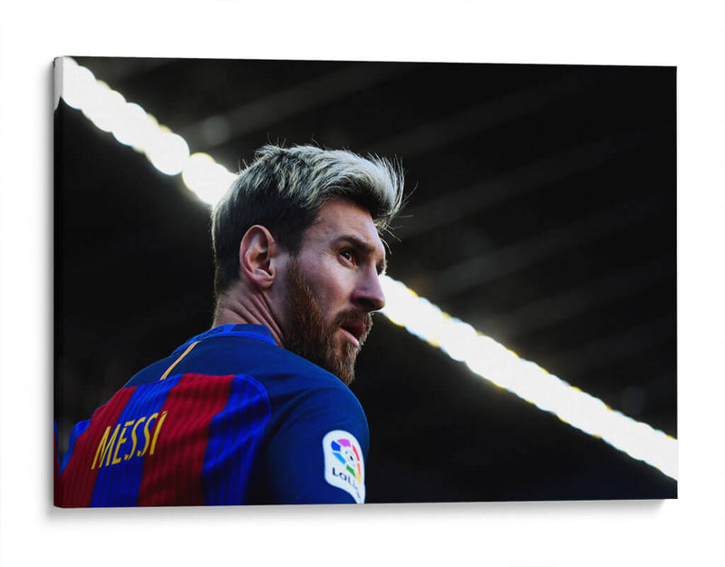 La mirada de Messi | Cuadro decorativo de Canvas Lab