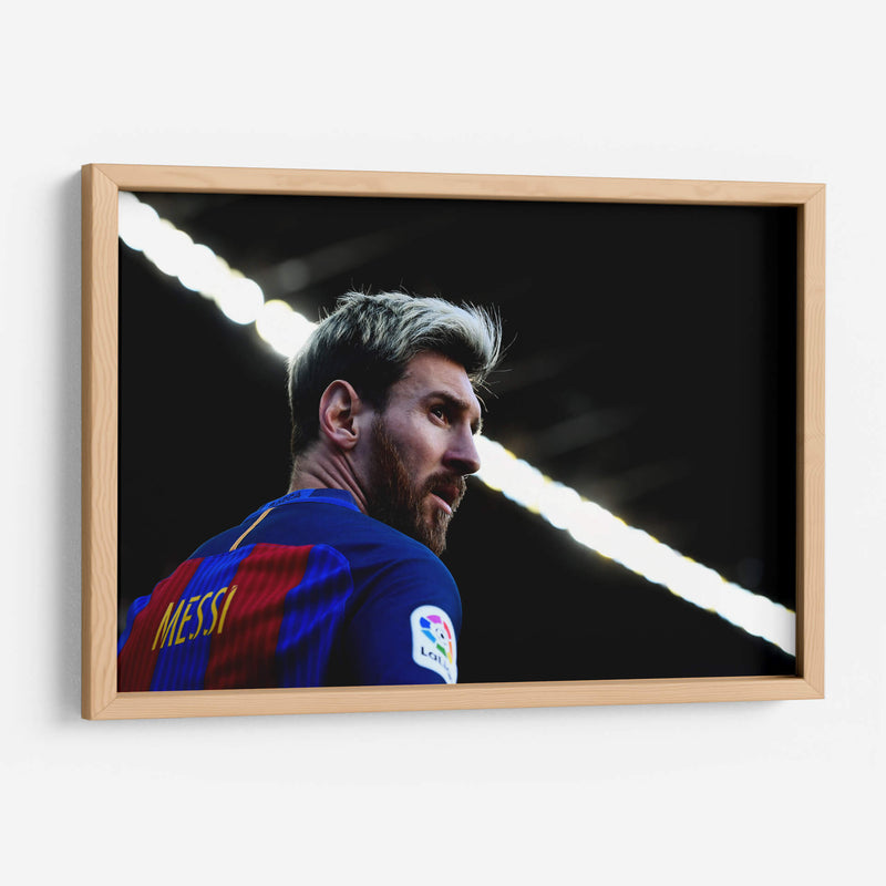 La mirada de Messi | Cuadro decorativo de Canvas Lab