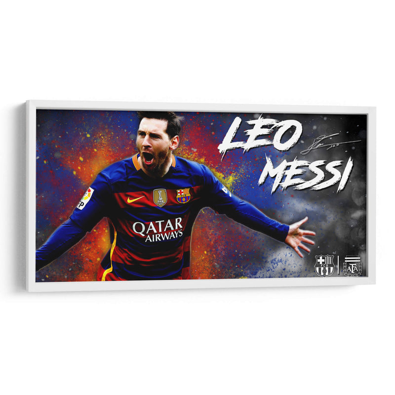 Leo Messi festejando | Cuadro decorativo de Canvas Lab