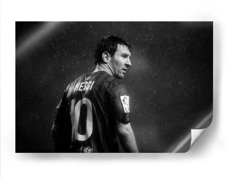 Messi en blanco y negro	 | Cuadro decorativo de Canvas Lab