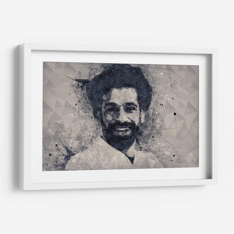 Mohamed Salah blanco y negro | Cuadro decorativo de Canvas Lab