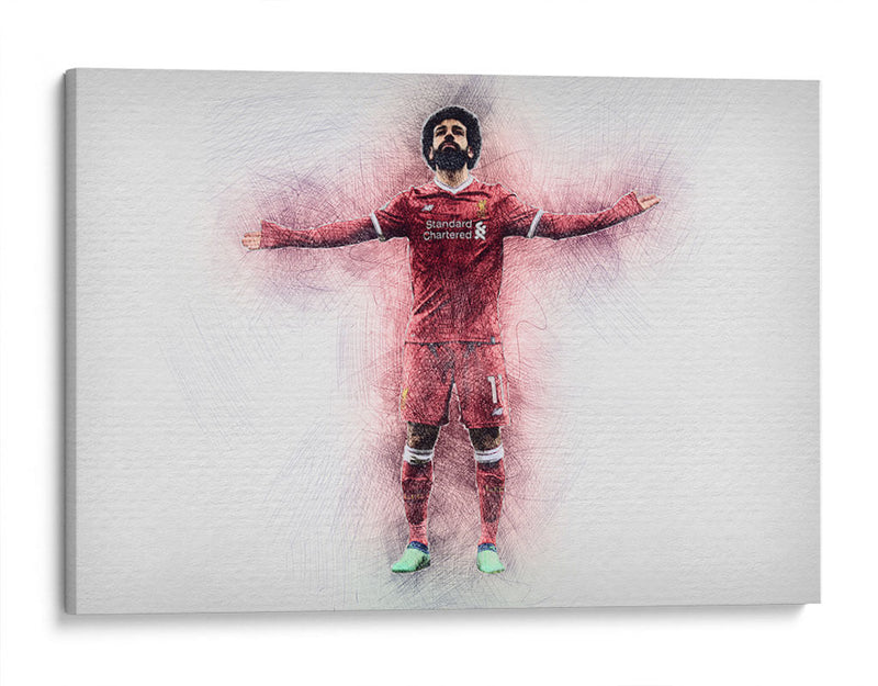 Mohamed Salah en boceto | Cuadro decorativo de Canvas Lab