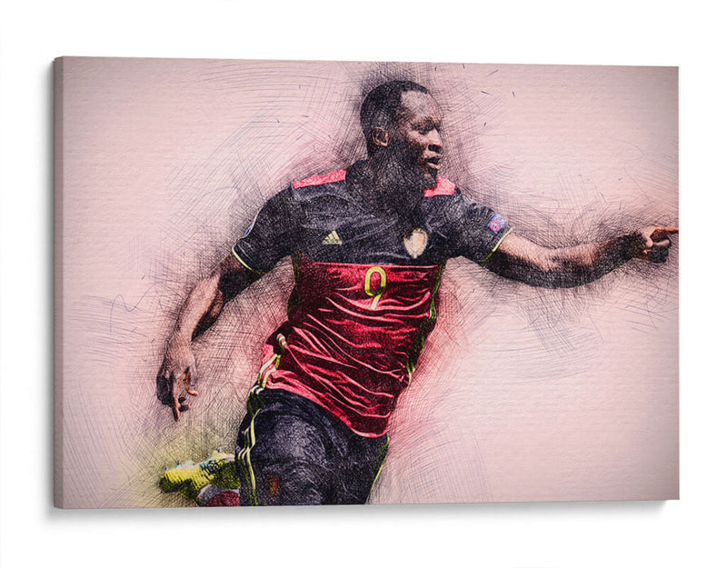 Romelu Lukaku - Bélgica | Cuadro decorativo de Canvas Lab