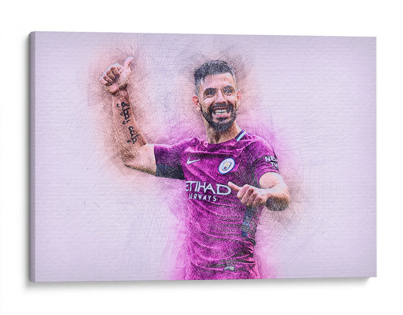 Sergio Agüero - Manchester | Cuadro decorativo de Canvas Lab