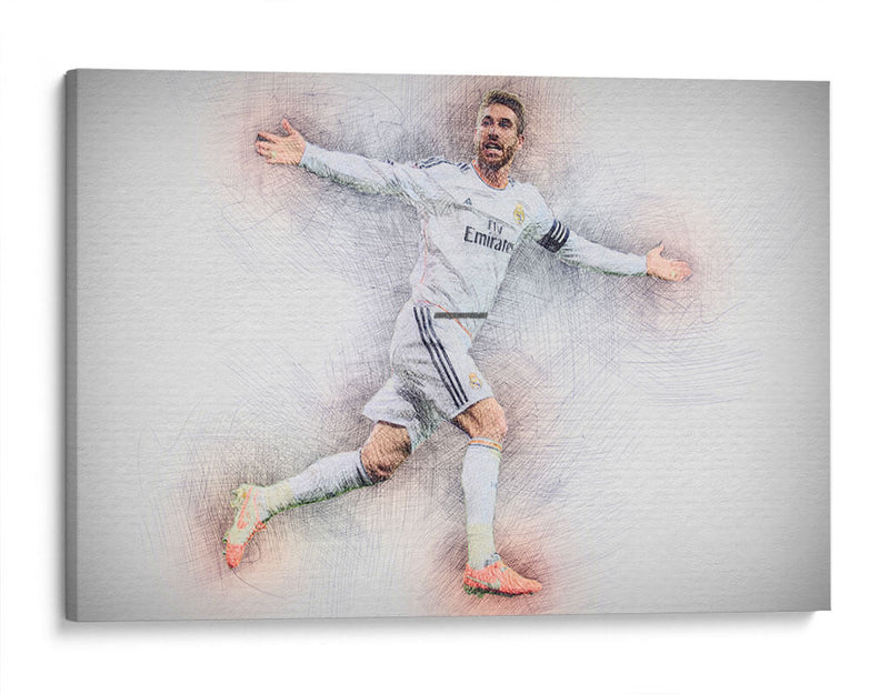 Sergio Ramos - Real Madrid | Cuadro decorativo de Canvas Lab