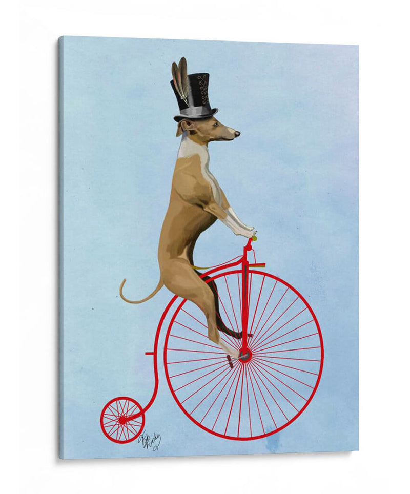 Greyhound En Penny Rojo Farthing - Fab Funky | Cuadro decorativo de Canvas Lab