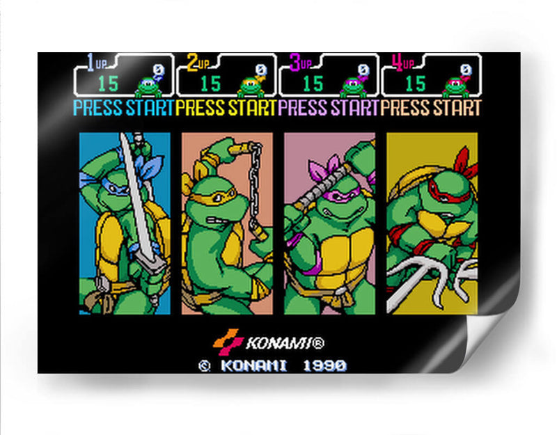 Teenage Mutant Ninja Turtles II(arcade game) | Cuadro decorativo de Canvas Lab