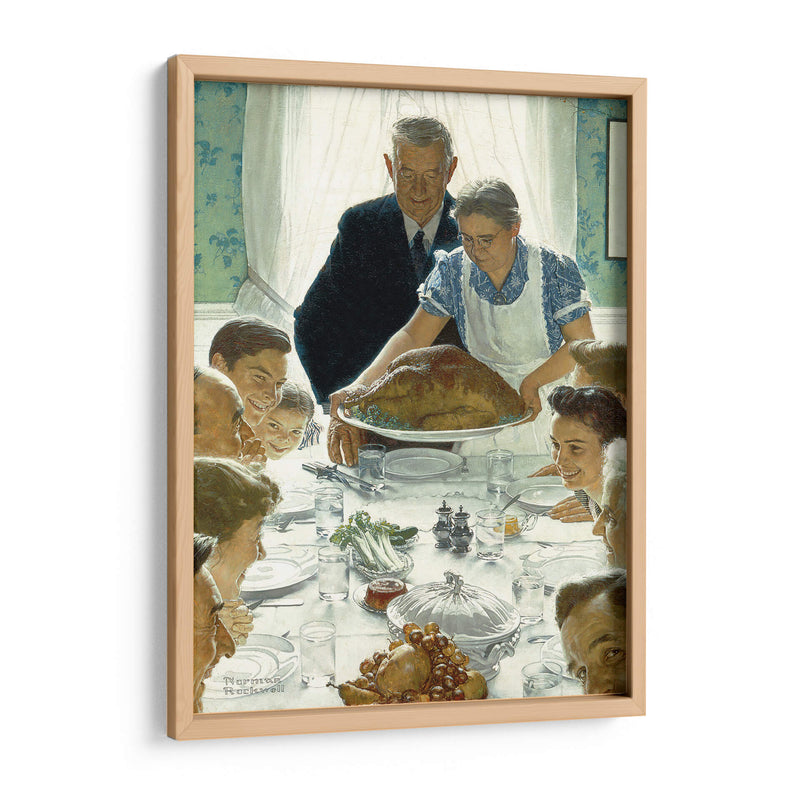 Feliz Día de Acción de Gracias - Norman Rockwell | Cuadro decorativo de Canvas Lab