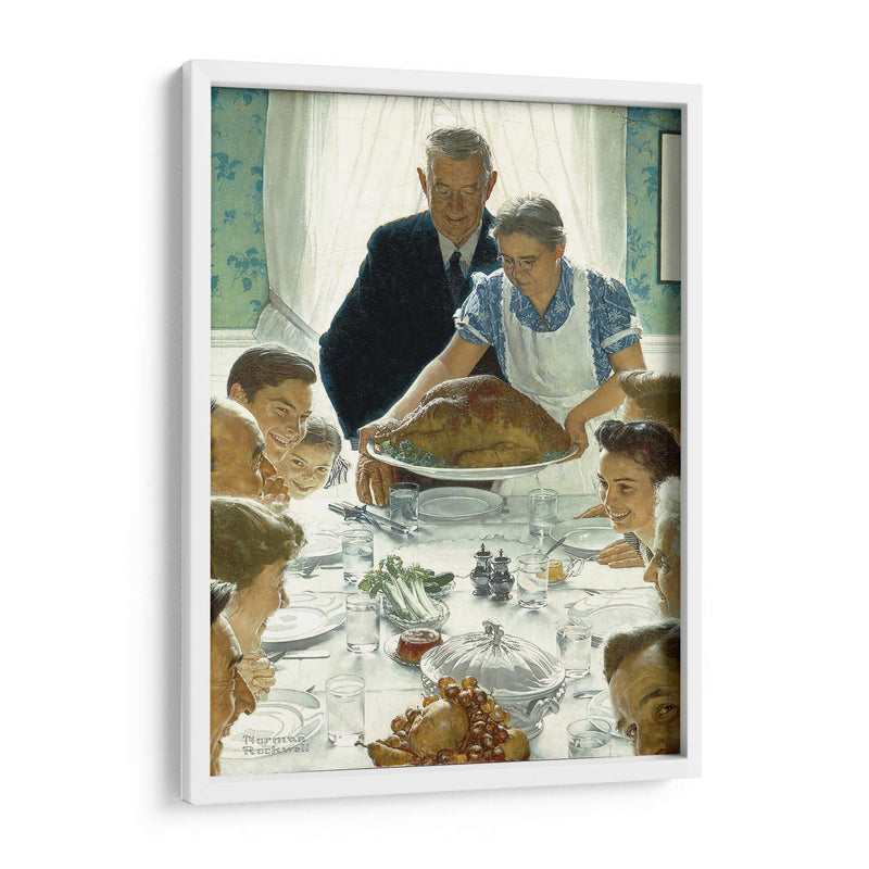 Feliz Día de Acción de Gracias - Norman Rockwell | Cuadro decorativo de Canvas Lab