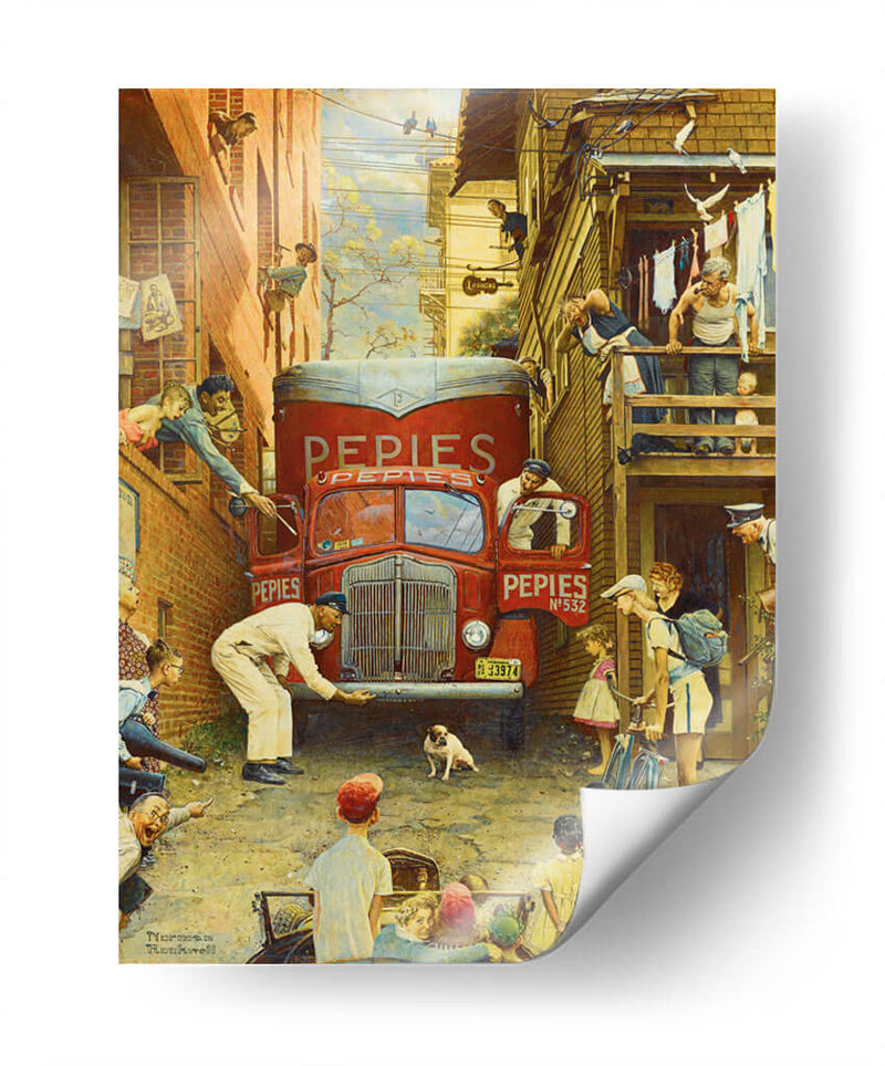 Tráfico perruno - Norman Rockwell | Cuadro decorativo de Canvas Lab