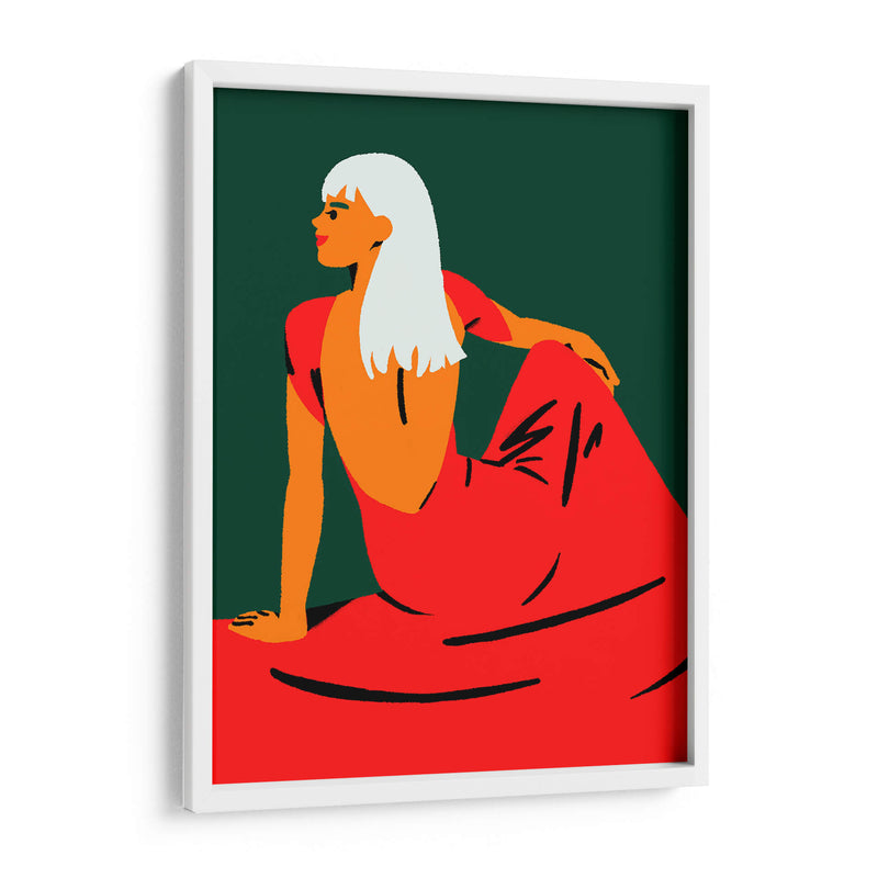 Su vestido rojo | Cuadro decorativo de Canvas Lab
