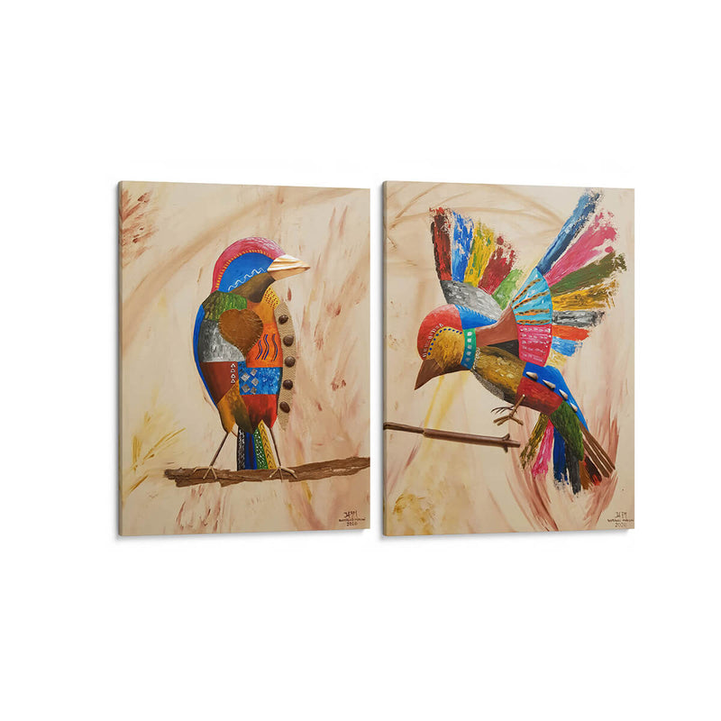 Pájaros - Set de 2 - Rodríguez Marconi - Cuadro decorativo | Canvas Lab