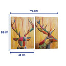 Ficha del ciervo - Set de 2 - Rodríguez Marconi - Cuadro decorativo | Canvas Lab