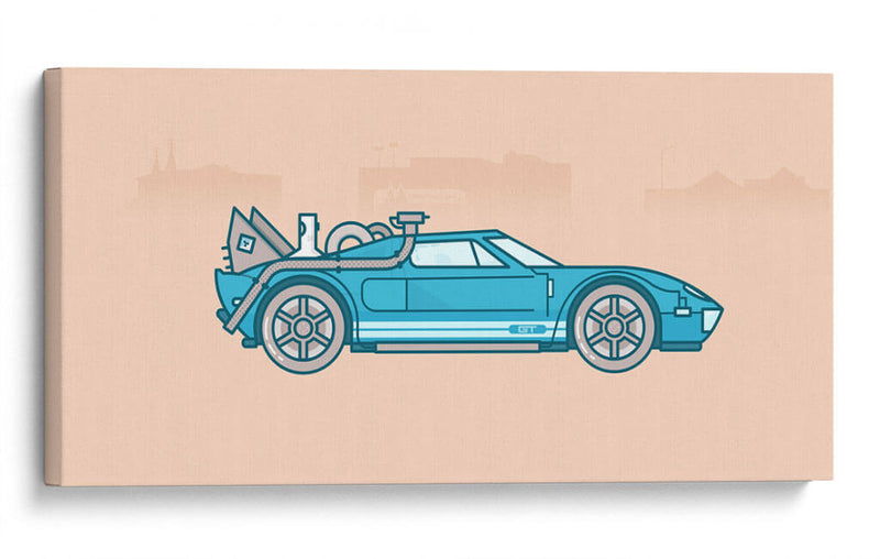 Back to the future Ford GT minimal | Cuadro decorativo de Canvas Lab