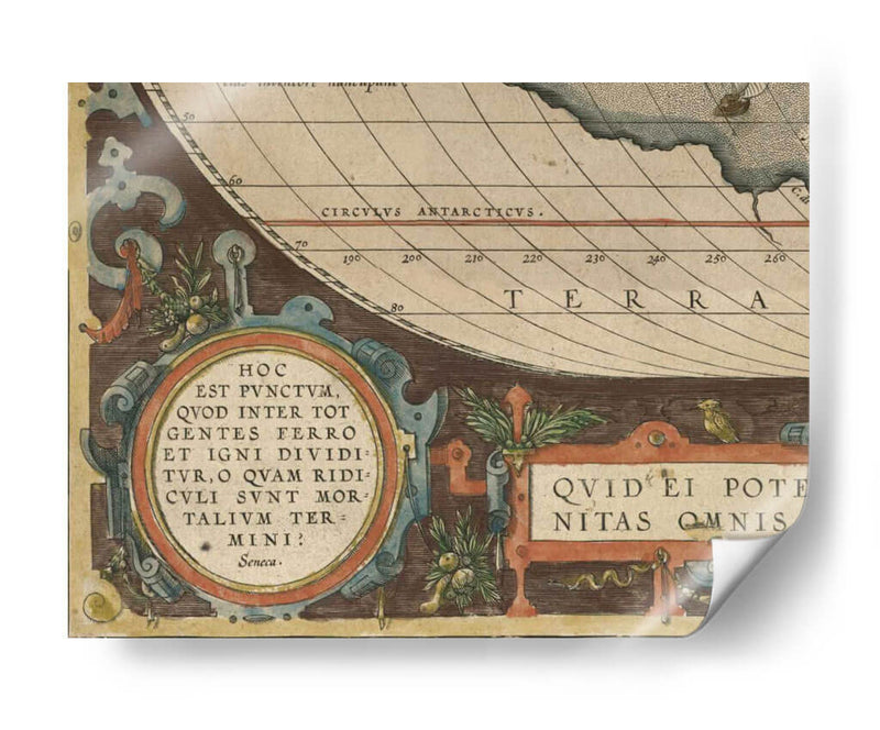 Mapa Del Mundo Antiguo Grid Vii - Vision Studio | Cuadro decorativo de Canvas Lab