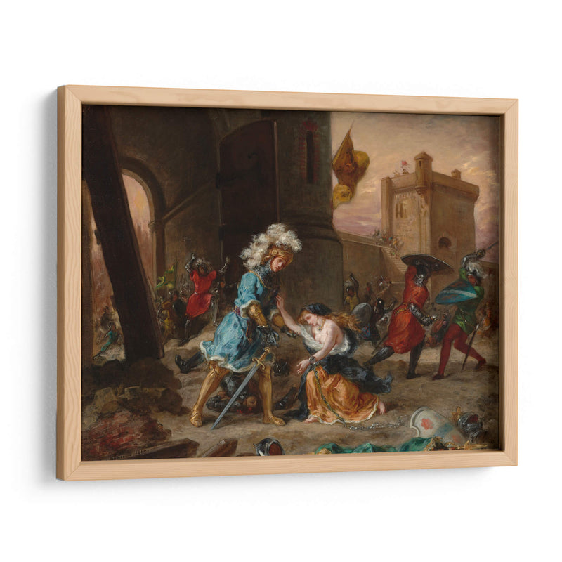 Amadís de Gaula salva a la princesa Olga - Eugène Delacroix | Cuadro decorativo de Canvas Lab