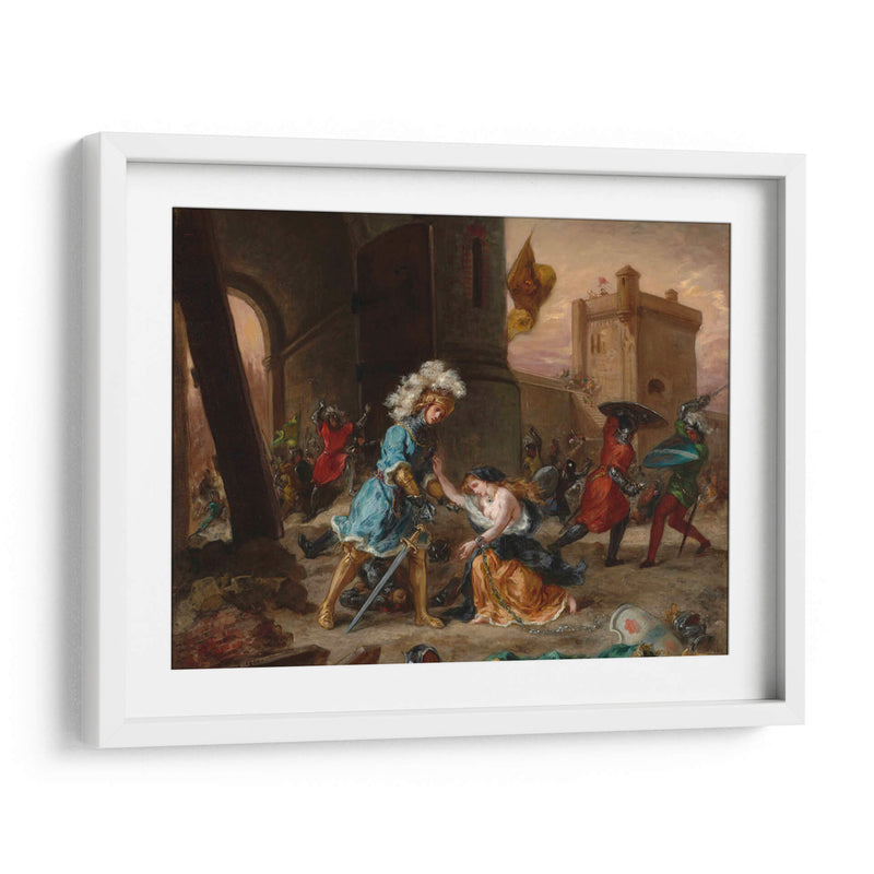 Amadís de Gaula salva a la princesa Olga - Eugène Delacroix | Cuadro decorativo de Canvas Lab
