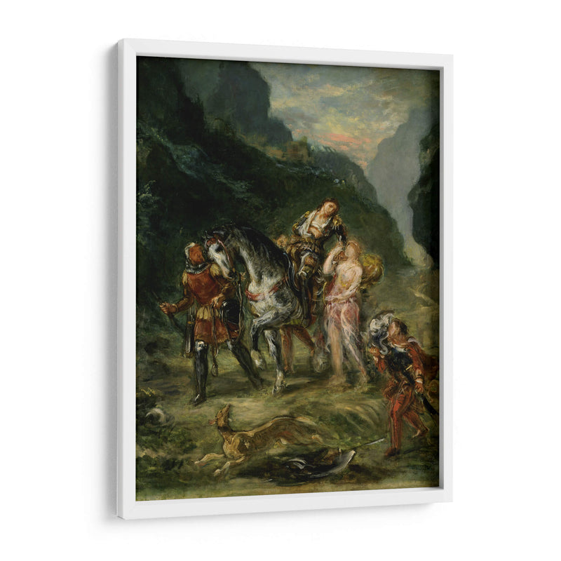 Angélica y Medoro herido - Eugène Delacroix | Cuadro decorativo de Canvas Lab