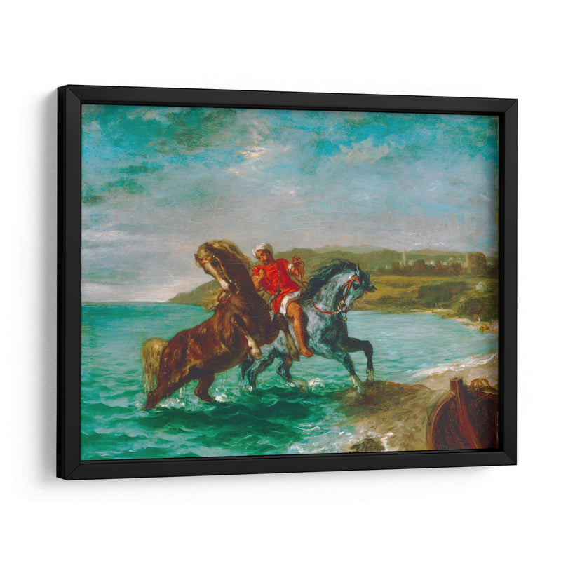 Caballos saliendo del mar - Eugène Delacroix | Cuadro decorativo de Canvas Lab