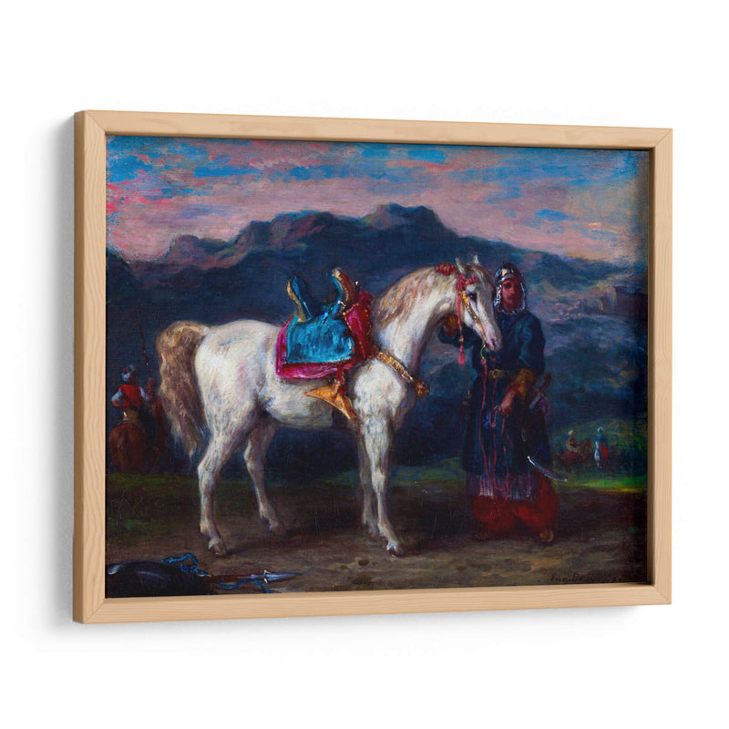 Circasiano con un caballo - Eugène Delacroix | Cuadro decorativo de Canvas Lab