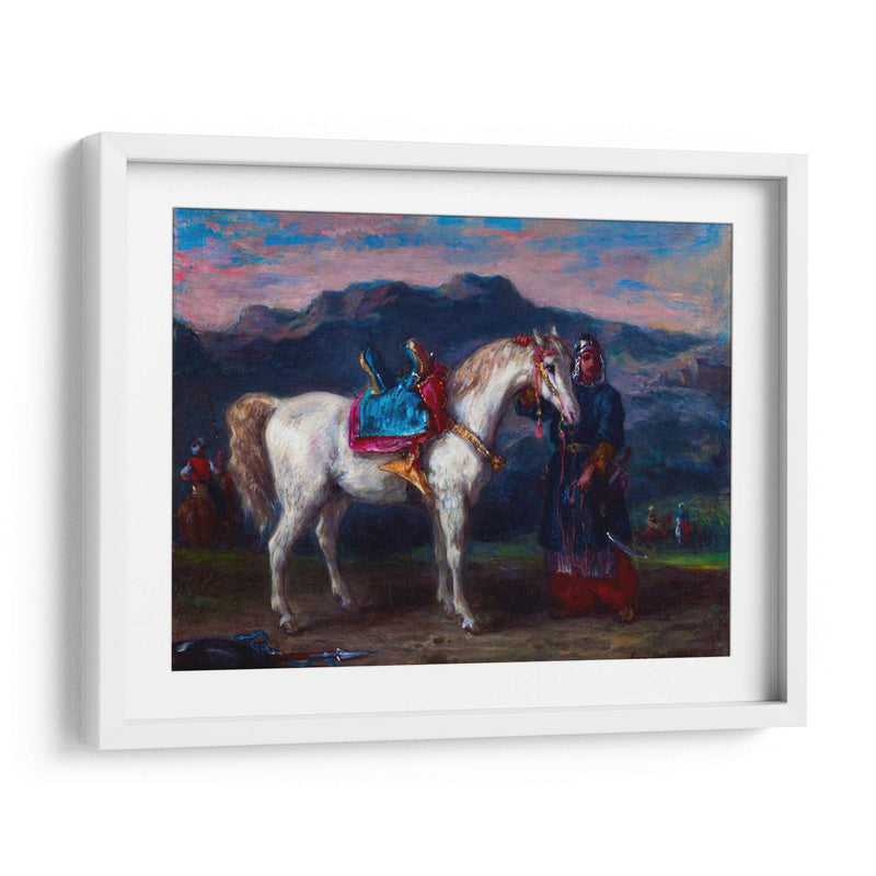 Circasiano con un caballo - Eugène Delacroix | Cuadro decorativo de Canvas Lab