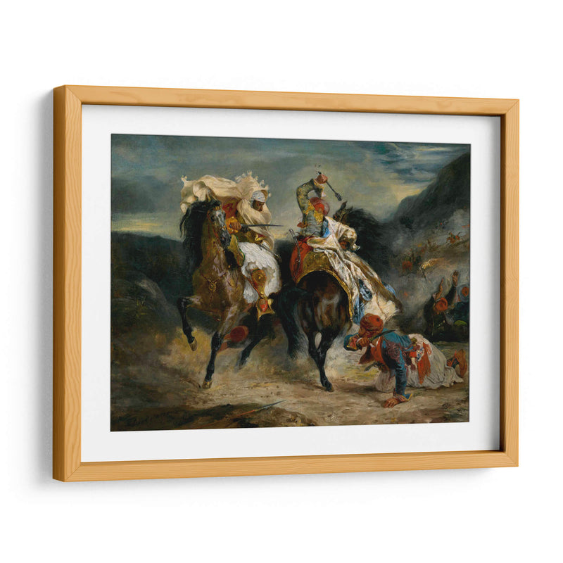 Combate entre Giaur y Hassan - Eugène Delacroix | Cuadro decorativo de Canvas Lab