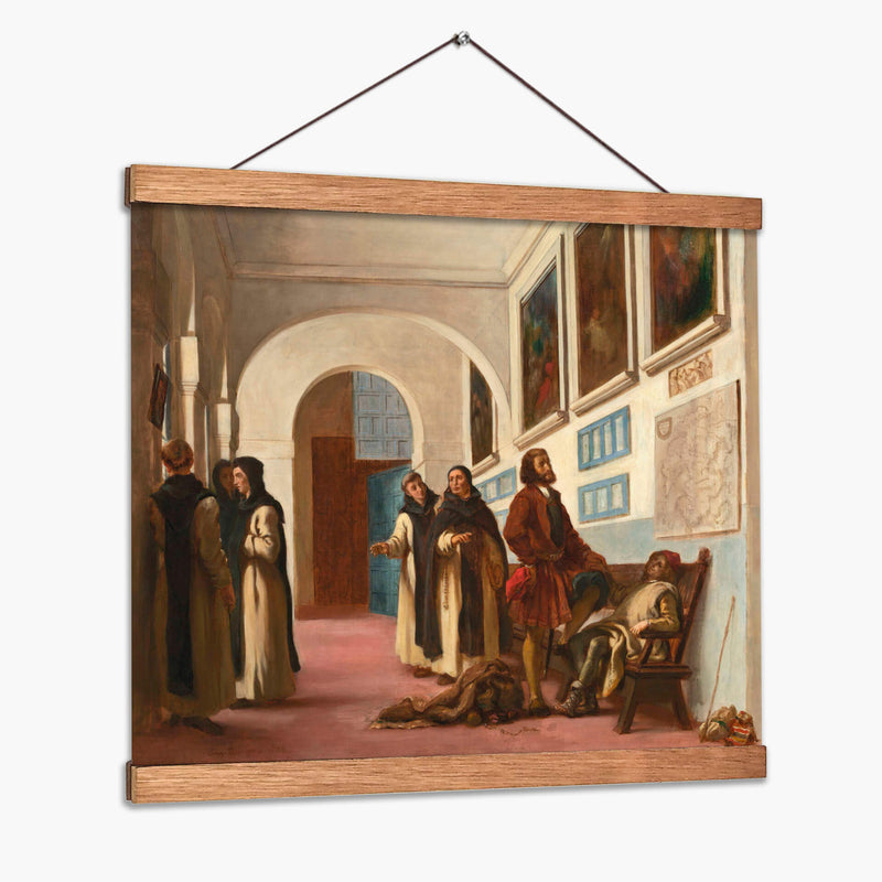 Cristobal Colón y su hijo en La Rábida - Eugène Delacroix | Cuadro decorativo de Canvas Lab