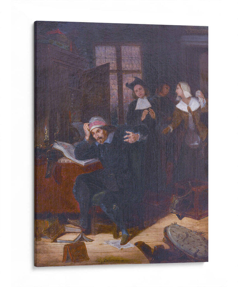 Don Quijote en su biblioteca - Eugène Delacroix | Cuadro decorativo de Canvas Lab