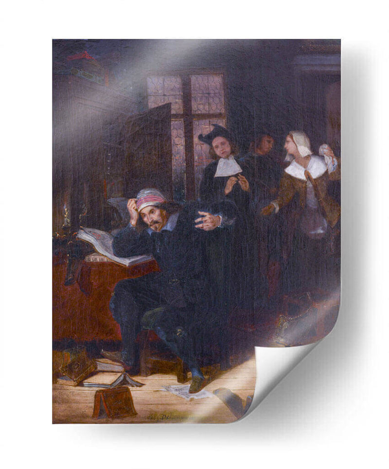 Don Quijote en su biblioteca - Eugène Delacroix | Cuadro decorativo de Canvas Lab