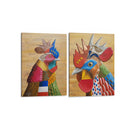 Perfil del gallo - Set de 2 - Rodríguez Marconi - Cuadro decorativo | Canvas Lab