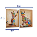 La vida del gato - Set de 2 - Rodríguez Marconi - Cuadro decorativo | Canvas Lab