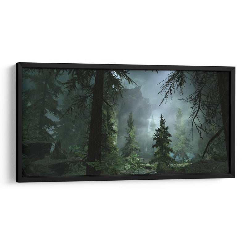 Bosque con niebla | Cuadro decorativo de Canvas Lab