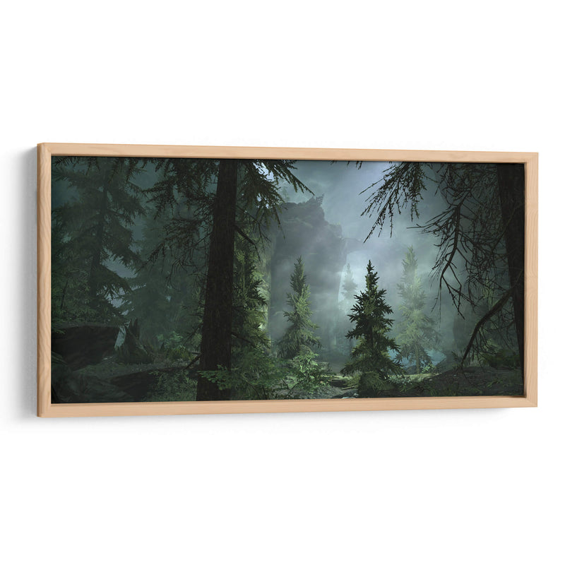 Bosque con niebla | Cuadro decorativo de Canvas Lab