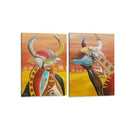 Ficha del toro - Set de 2 - Rodríguez Marconi - Cuadro decorativo | Canvas Lab