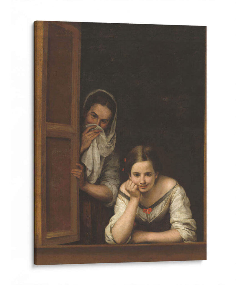 Mujeres en la ventana - Bartolomé Esteban Murillo | Cuadro decorativo de Canvas Lab