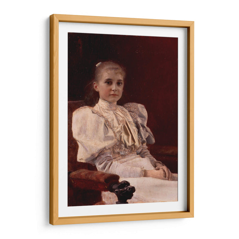 Joven sentada - Gustav Klimt | Cuadro decorativo de Canvas Lab