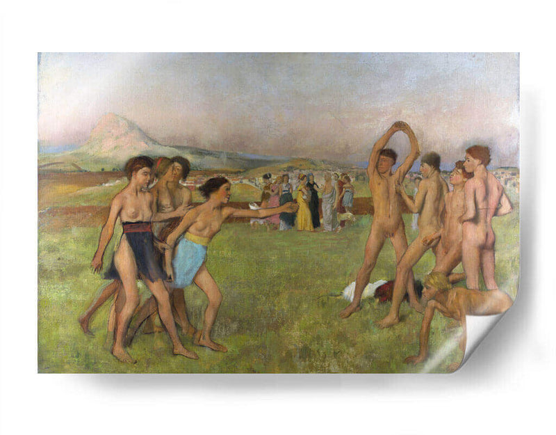 Jóvenes espartanos ejercitándose - Edgar Degas | Cuadro decorativo de Canvas Lab