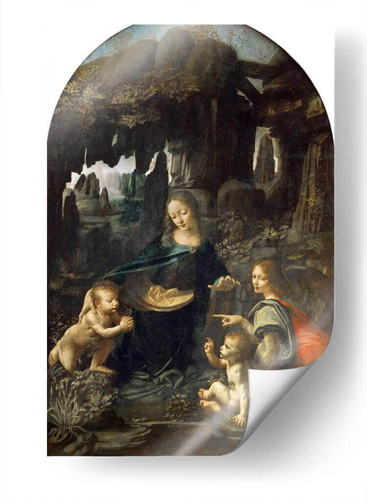 La Virgen de las rocas (versión Louvre) - Leonardo da Vinci | Cuadro decorativo de Canvas Lab