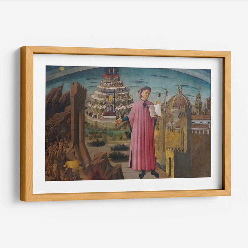 Dante y su poema - Domenico di Michelino | Cuadro decorativo de Canvas Lab